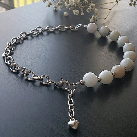 Genuine Jade Chain Choker - Picture 2 of 2